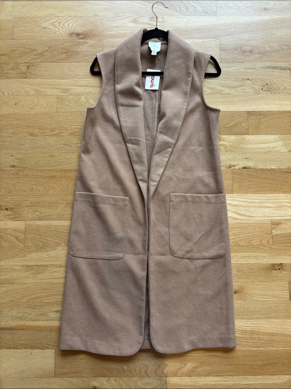 NWT Joie Longline Long Vest Duster in Oatmeal/Camel XS